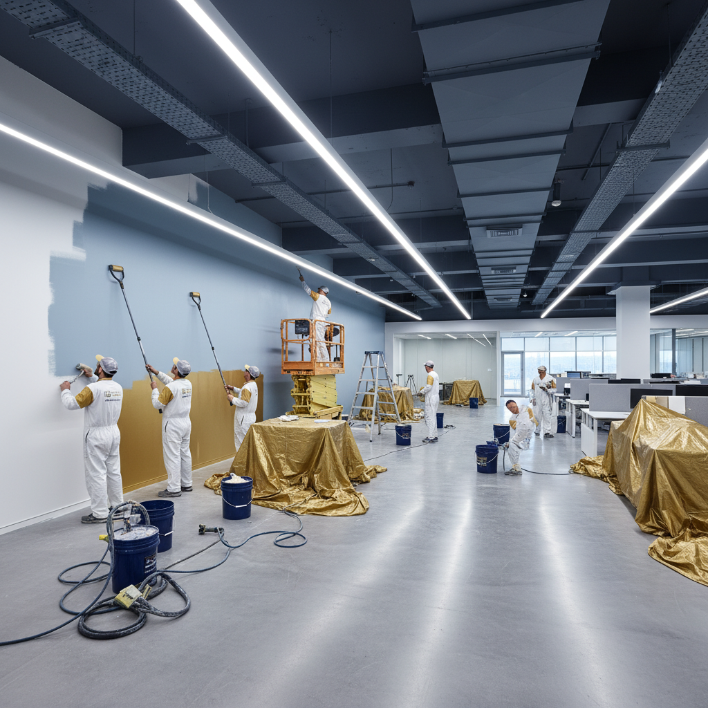 Professional commercial painting project in Metairie